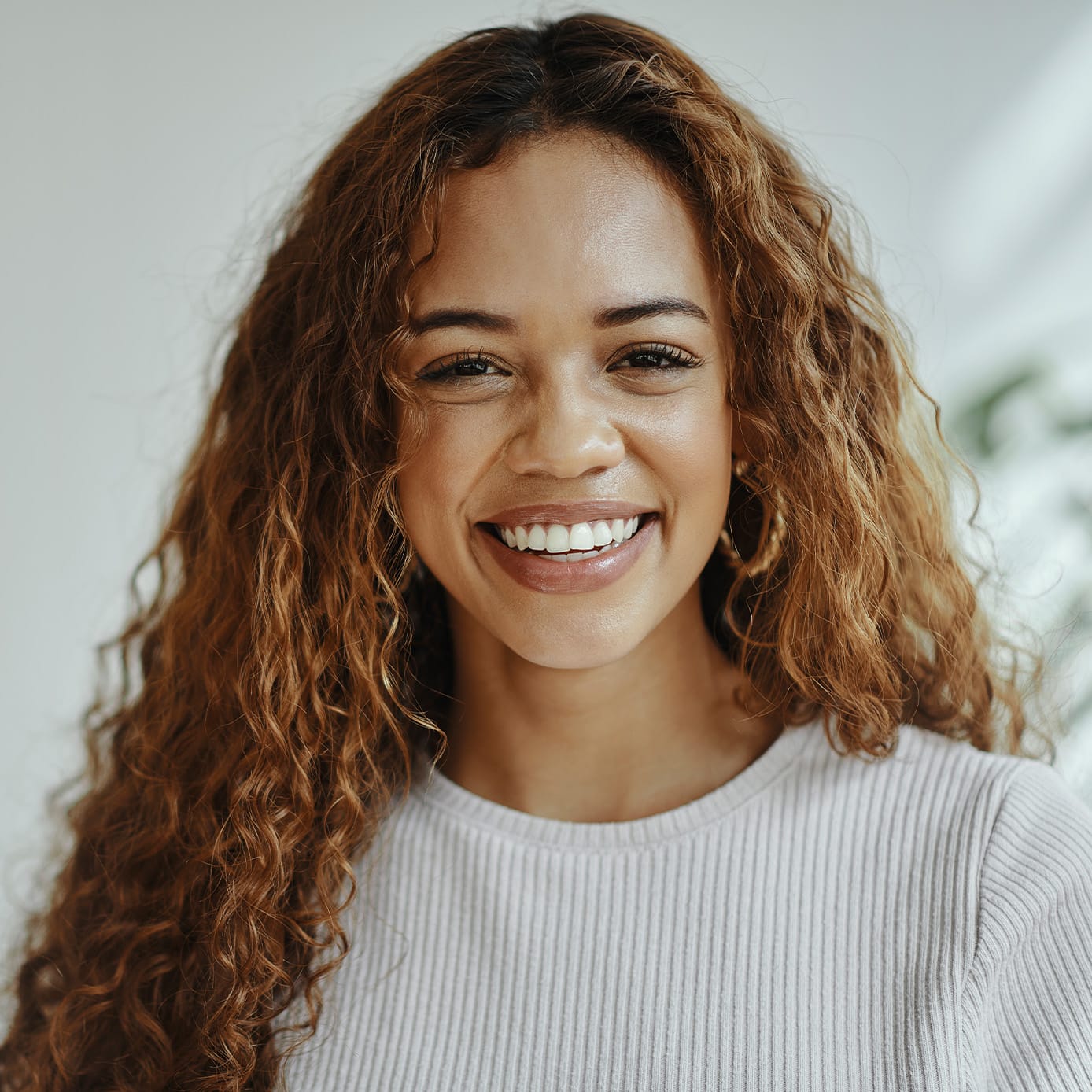 Woman smiling