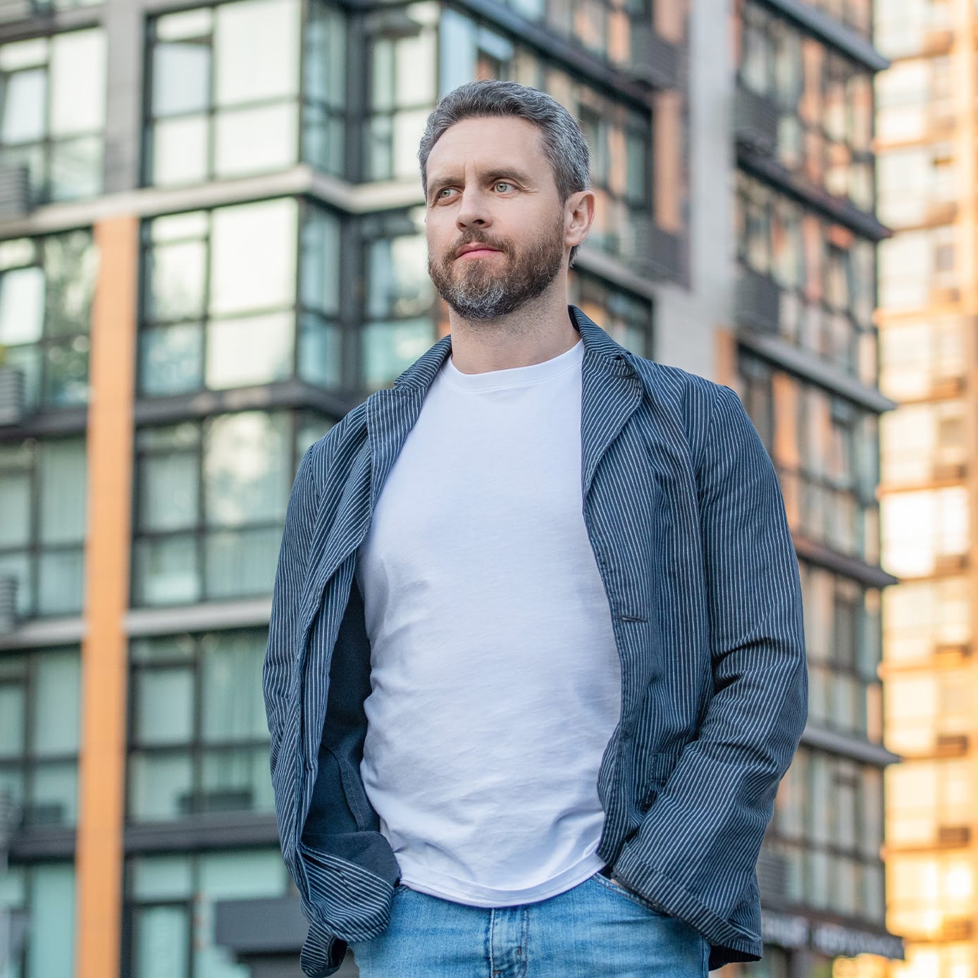 Man walking down the street